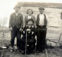 Charles, Letty, Reg with Bridget 1930's